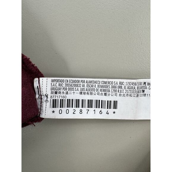 Forever 21 Women’s Corduroy Mini Skirt S Burgundy Pink Fall Retro Boho Cotton - Picture 8 of 10